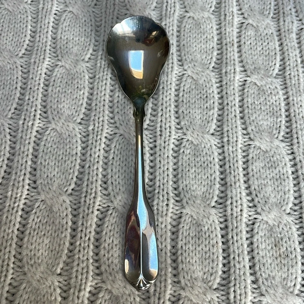 VTG Oneida LTD Wm A Rogers 6” spoon Sugar mayonnaise condiments deluxe stainless